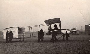 France Aviation Henry Farman No1 Biplane Airplane old Photo 1907