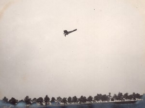 France Aviation Nieuport Flying his Monoplane old Photo 1910's