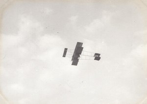 France Buc Aviation Farman Biplane in Flight old Photo 1910