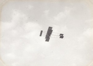 France Buc Aviation Farman Biplane in Flight old Photo 1910