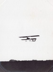 France Buc Aviation Farman Biplane in Flight old Photo 1910