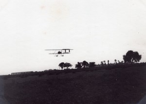 France Buc Aviation Farman Biplane in Flight old Photo 1910
