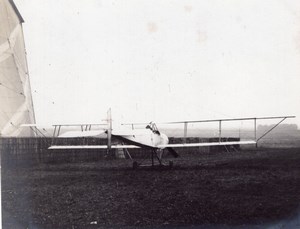 France St Cyr Aviation Zodiac Biplane Hangar old Photo 1912