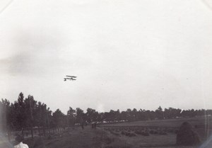 France Buc Aviation Farman Biplane in Flight old Photo 1910