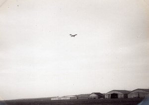 France Buc? Aviation REP? Monoplane in flight Hangars old Photo 1910