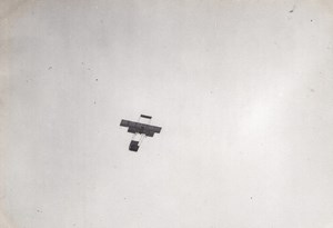 France Buc Aviation Farman Biplane in Flight old Photo 1910