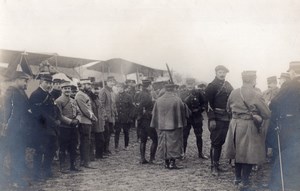 France Military Aviation Inspection? Officers old Photo 1910's