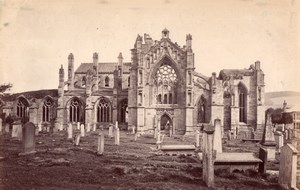 Scotland Melrose Abbey Ruins old James Valentine Photo 1880