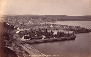 Scotland Stonehaven Harbour from Bervie Braes old James Valentine Photo 1880