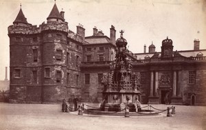 Scotland Edinburgh Holyrood Fountain old James Valentine Photo 1880