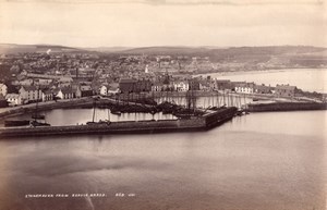 Scotland Stonehaven Harbour from Bervie Braes old James Valentine Photo 1880