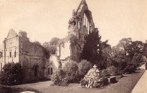 Scotland Dryburgh Abbey Ruins old James Valentine Photo 1880