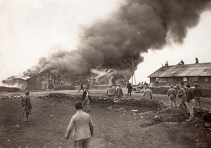 France WWI Military Barracks Hangars Fire old Photo Lot 1914-1918