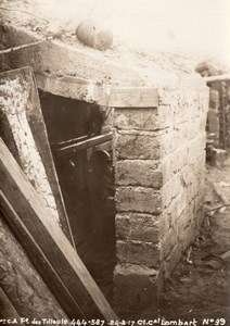 Belgium? WWI Military Shelter Tilleuls Farm Caporal Lombart old Photo 1917