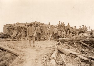 Belgium? WWI Front Soldiers Group Sergent Dupuy old Photo 1917