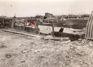 Belgium? WWI Ferme des Lanciers Ruins Sergent Dupuy old Photo 1917