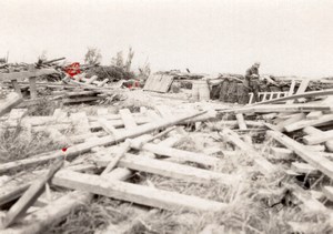 Belgium? WWI Ferme des Lanciers Ruins Sergent Dupuy old Photo 1917