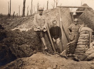 Belgium Yser WWI Soldiers Bois 10 Blockhaus Sergent Dupuy Old Photo 1917