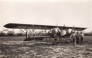 France WWI Military Aviation Bomber Caudron G4 Biplane Twin Engines Photo 1915