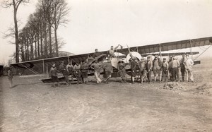 France WWI Military Aviation Bomber Caudron G4 Biplane Helen old Photo 1915