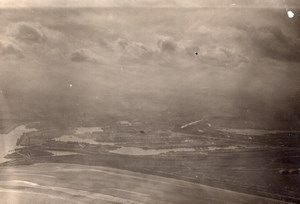 Northern? France Harbour Aerial View WWI old Photo 1914-1918