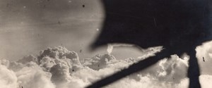 France WWI Aerial View Clouds Military Aviation old Photo 1914-1918