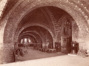 Italy Basilica di San Francesco d'Assisi Interior old Alinari Photo 1880