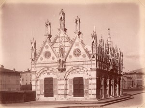 Italy Pisa Santa Maria della Spina Church old Photo 1880