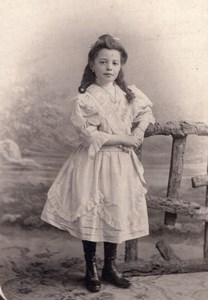 France Lille Young Girl Portrait old Ferrand Fils Photo 1910