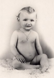 France Rosny sous Bois Baby Girl Portrait Christiane old Photo 1942