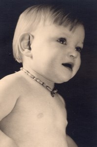 Belgium Courcelles Baby Girl? Portrait old Studio Efgé Photo 1940