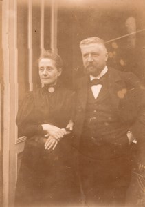 France? Couple Portrait Bearded Man old Photo 1900