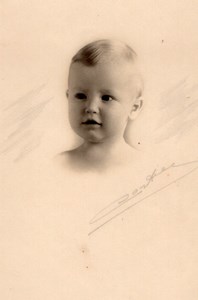 France Lille St Maurice Baby Portrait old Cartier Photo 1910