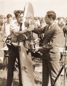 USA Hadley Field Airplane Gas Model Meet Nathan Polk Robert Gable Photo 1930's