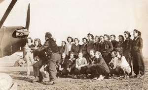 USA Ohio Painesville Lake Erie College Students Aviation Class old Photo 1939