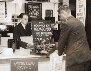 London Olympia British Radio Show Wilfred Barker Pirate Broadcaster Photo 1934