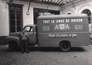 France Lille Household Linen Van Truck Rue du Molinel old Photo 1960