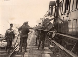 France? WWI Ambulance Train Wounded German Soldiers Evacuation Old Photo 1914-18