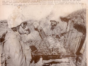 Virginia Quantico US Marines Military Training Gas Masks old Photo 1967