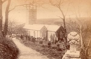 United Kingdom Morwenstow Church old Valentine Photo 1890