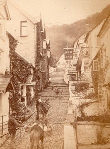 United Kingdom Clovelly High Street New Inn old Valentine Photo 1890