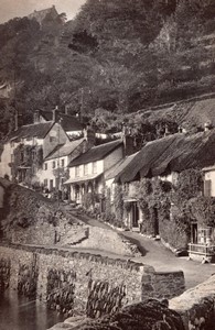 United Kingdom Clovelly Steep narrow street old Photo 1900