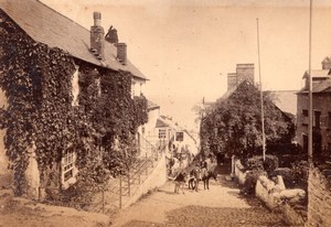 United Kingdom Clovelly View down the Village old Bedford? Photo 1890
