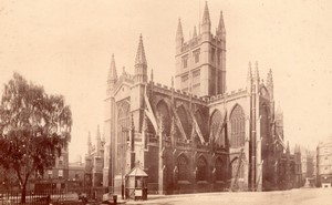 United Kingdom Bath Abbey old Photo 1890