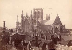 York Minster from Monk Bar & West Front 2 Frith & Valentine old Photos 1890