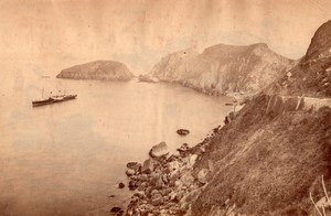 Devon Lundy Island Landing Place Ship old Valentine Photo 1890