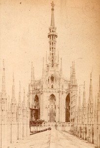 Italy Milan Cathedral Roof Duomo di Milano old Photo 1890