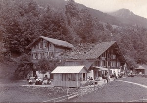 Switzerland Meiringen Pension Koller & Treib Tavern 2 old Photos 1890