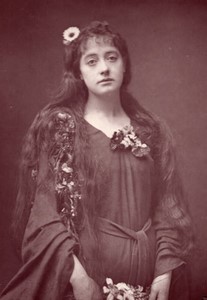 United Kingdom Theatre Stage Actress Florence Gerald Ophelia old Photo 1880