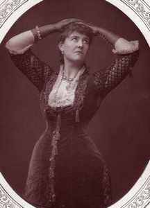 United Kingdom Theatre Stage Actress Helen Barry old Photo 1880